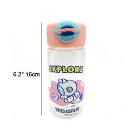 Astronaut Cat Plastic Bottle 400ml-Pink (Option: 6926398660104)